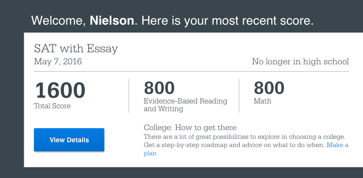 perfect sat essay score