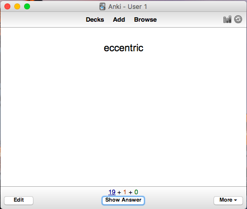 Front Side Anki Flashcard